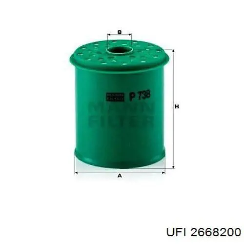 2668200 UFI filtro combustible