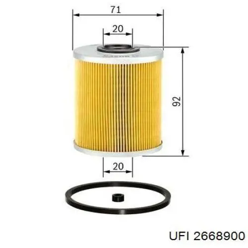 Comprar 2668900 UFI Filtro diesel