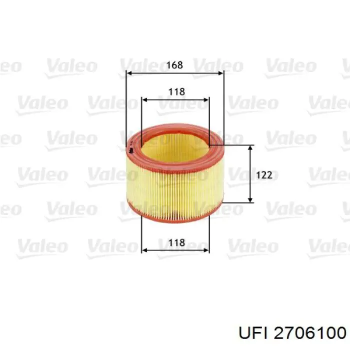2706100 UFI filtro de aire