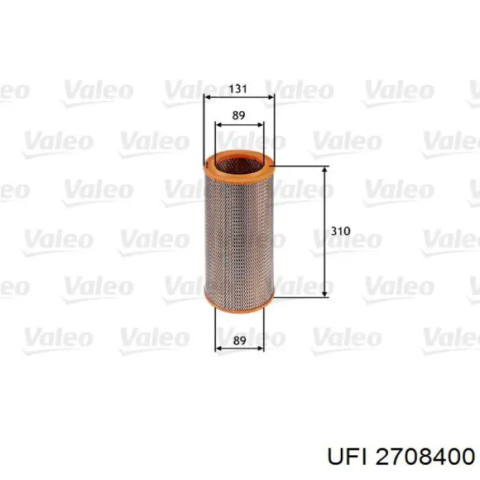 El filtro de aire UFI 2708400 precio, desde 8,12 EUR