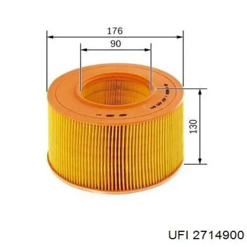 2714900 UFI Filtro de aire de motor