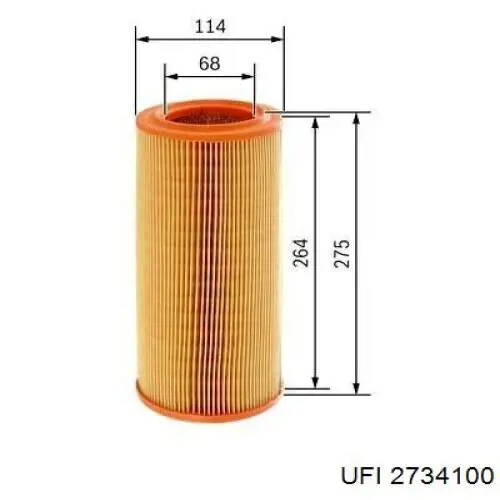 El filtro de aire UFI 2734100 precio, desde 9,20 EUR