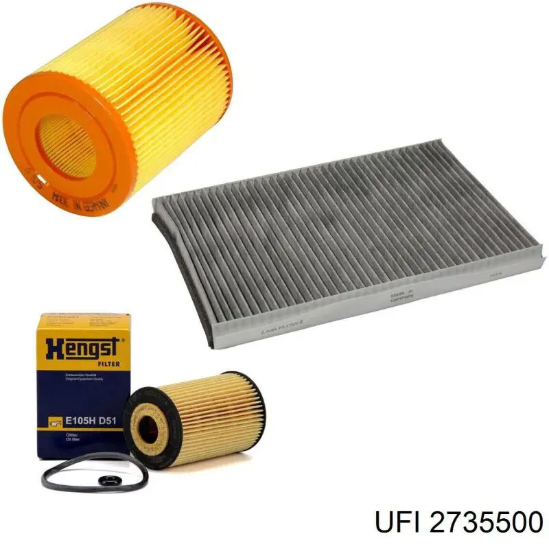 2735500 UFI Filtro de aire de motor