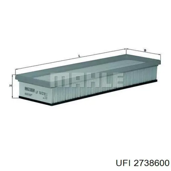 Filtro de aire 2738600 UFI