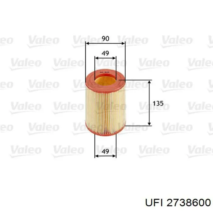 Comprar 2738600 UFI Filtro de aire