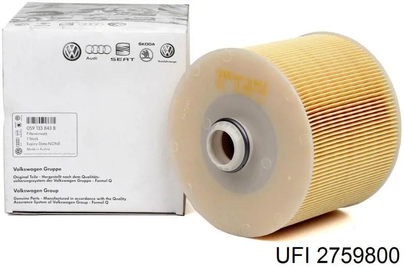 2759800 UFI Filtro de aire de motor