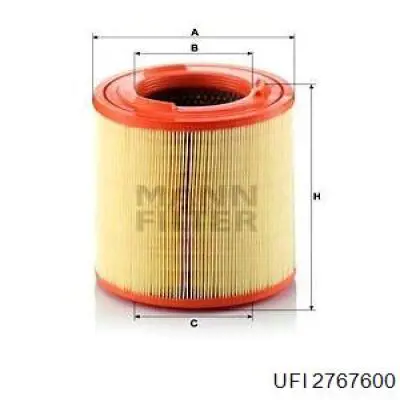 Filtro de aire 2767600 UFI