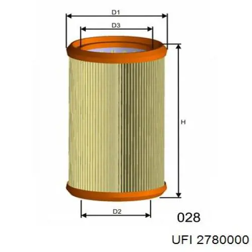2780000 UFI filtro de aire