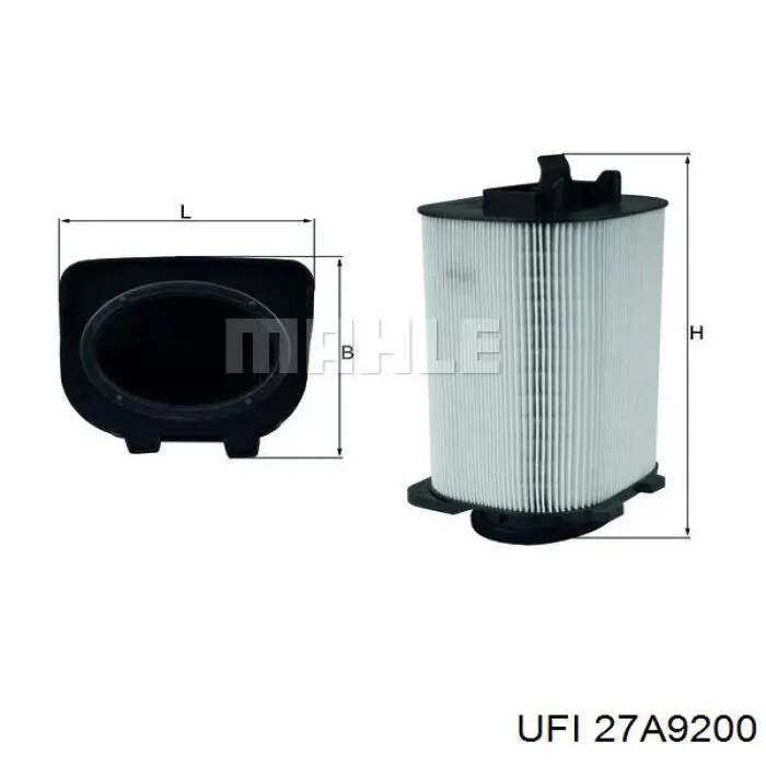 27A9200 UFI Filtro de aire de motor
