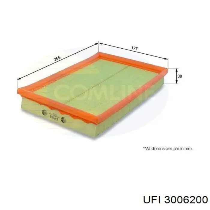 Filtro aire UFI 3006200