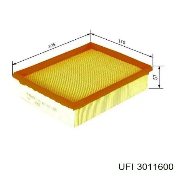 Filtro aire UFI 3011600