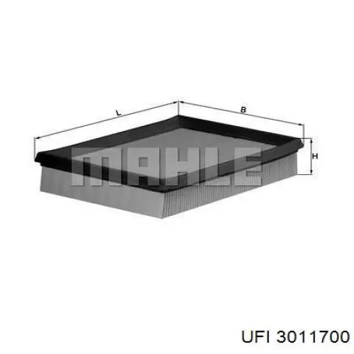 El filtro de aire UFI 3011700 precio, desde 6,50 EUR