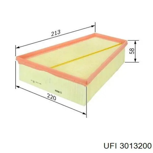 3013200 UFI Filtro de aire de motor