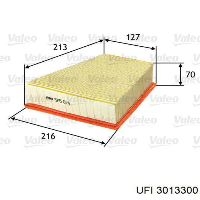 El filtro de aire UFI 3013300 precio, desde 9,25 EUR
