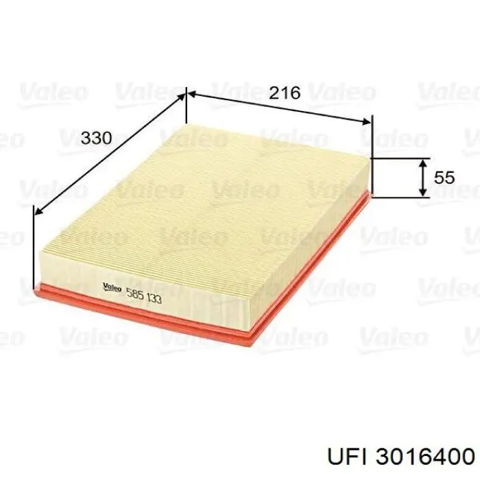 El filtro de aire UFI 3016400 precio, desde 11,03 EUR