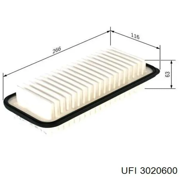 El filtro de aire UFI 3020600 precio, desde 9,10 EUR