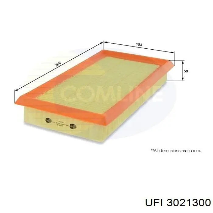 Filtro aire UFI 3021300