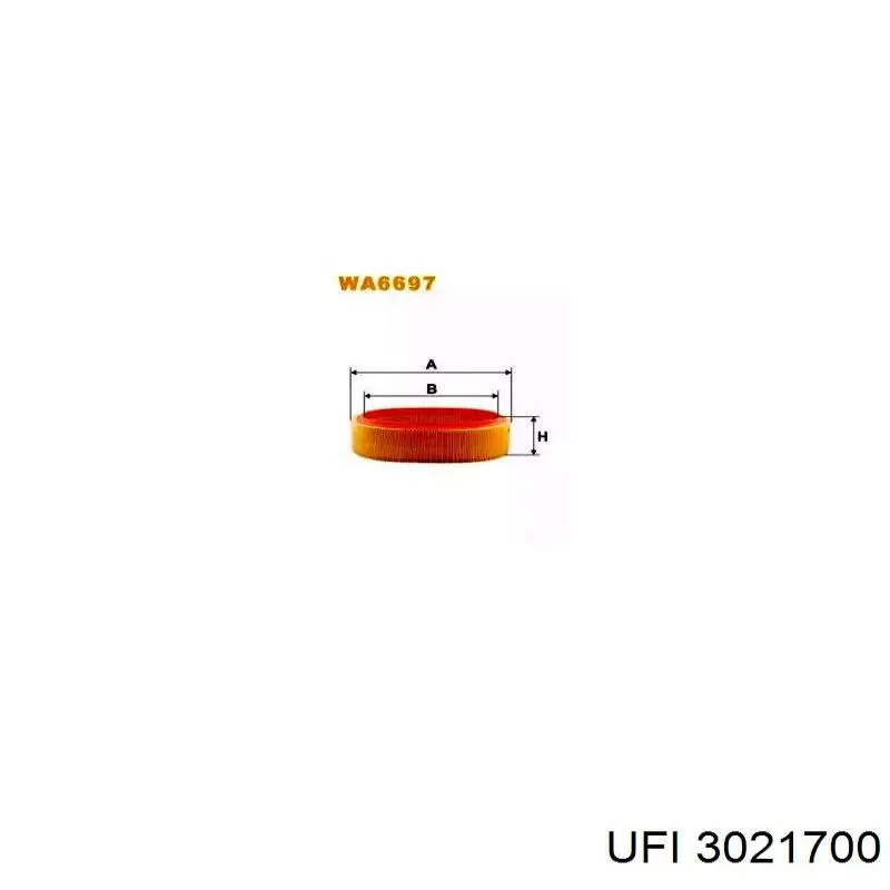 Filtro de aire 3021700 UFI