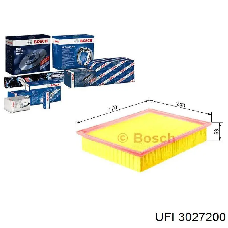 Filtro de aire 3027200 UFI