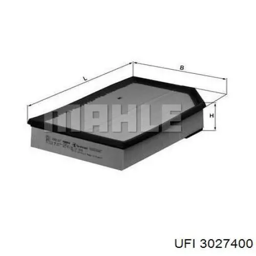 El filtro de aire UFI 3027400 precio, desde 13,35 EUR