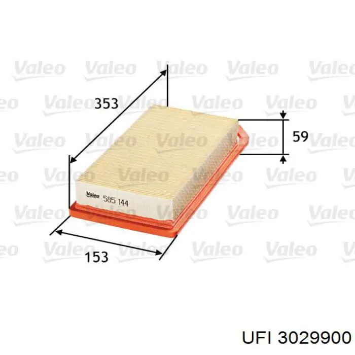Comprar 3029900 UFI Filtro de aire