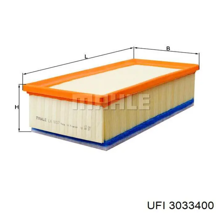 3033400 UFI Filtro de aire de motor