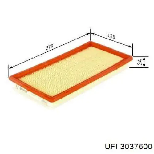 3037600 UFI filtro de aire