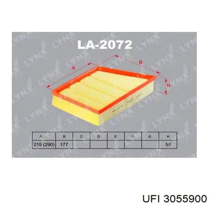 Comprar 3055900 UFI Filtro de aire