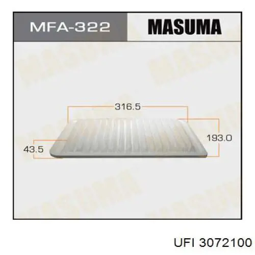 Filtro de aire 3072100 UFI