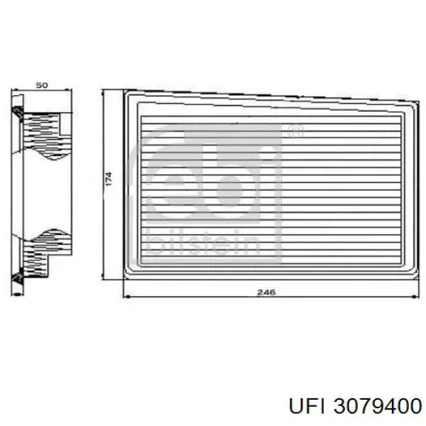 El filtro de aire UFI 3079400 precio, desde 13,86 EUR
