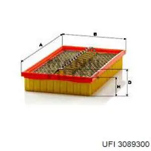 El filtro de aire UFI 3089300 precio, desde 10,33 EUR