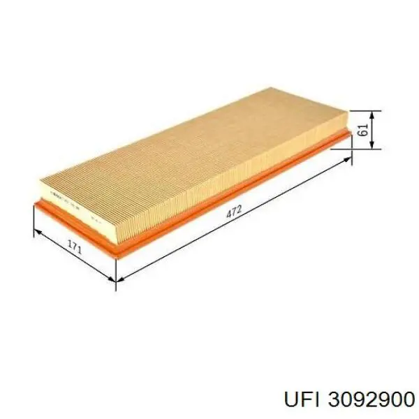 El filtro de aire UFI 3092900 precio, desde 13,72 EUR