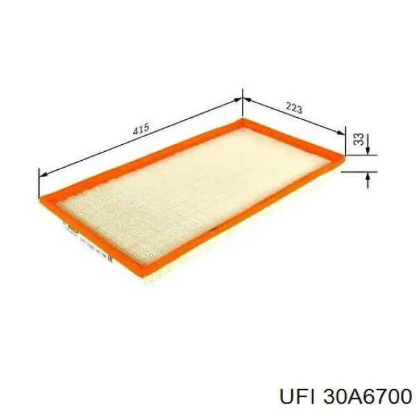 Filtro aire UFI 30A6700