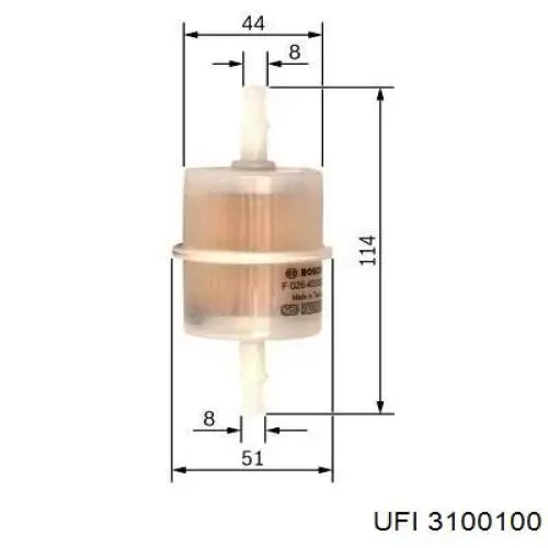 Filtro de combustible 3100100 UFI