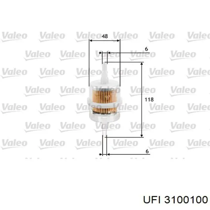 Filtro de gasoil UFI 3100100