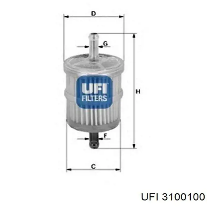 3100100 UFI Filtro de gasolina