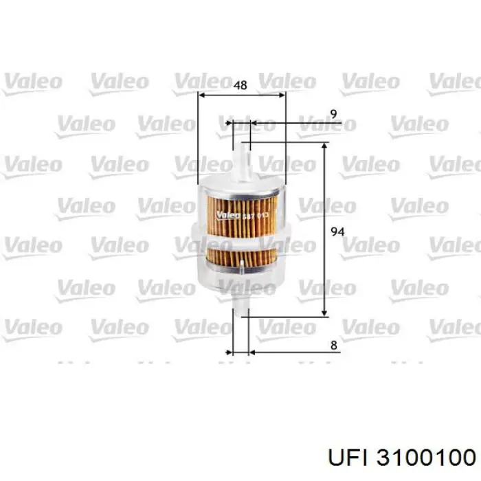 31.001.00 UFI filtro combustible