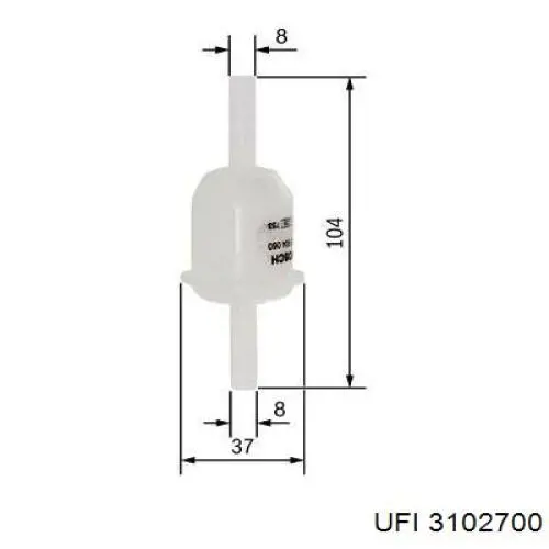 Comprar 3102700 UFI Filtro diesel