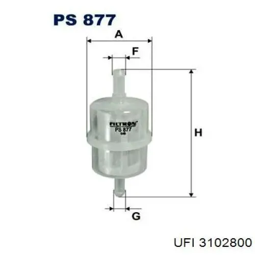 31.028.00 UFI filtro combustible