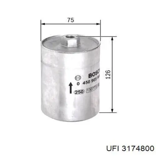 3174800 UFI filtro de combustible