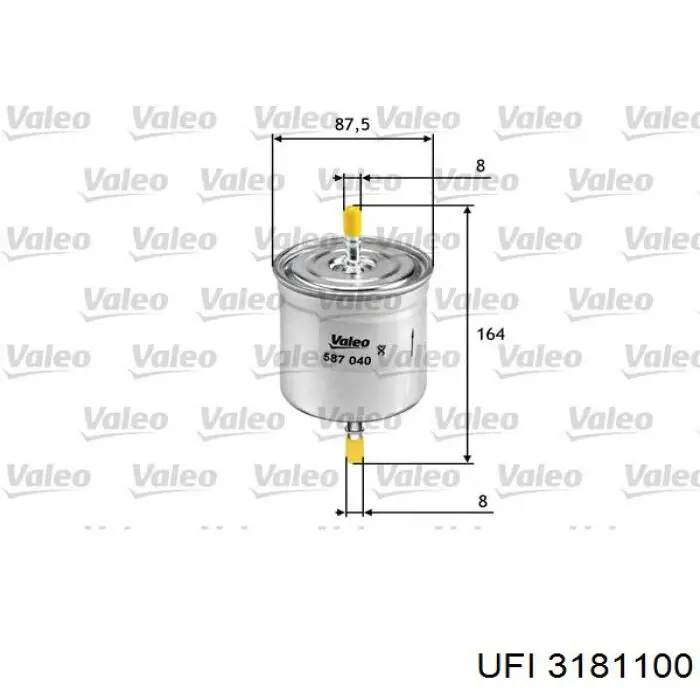 Filtro combustible UFI 3181100 precio, desde 18,05 EUR