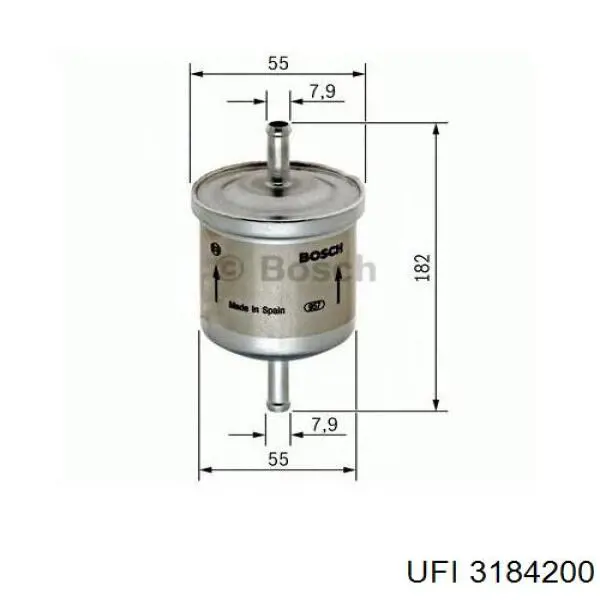 Filtro de combustible 3184200 UFI