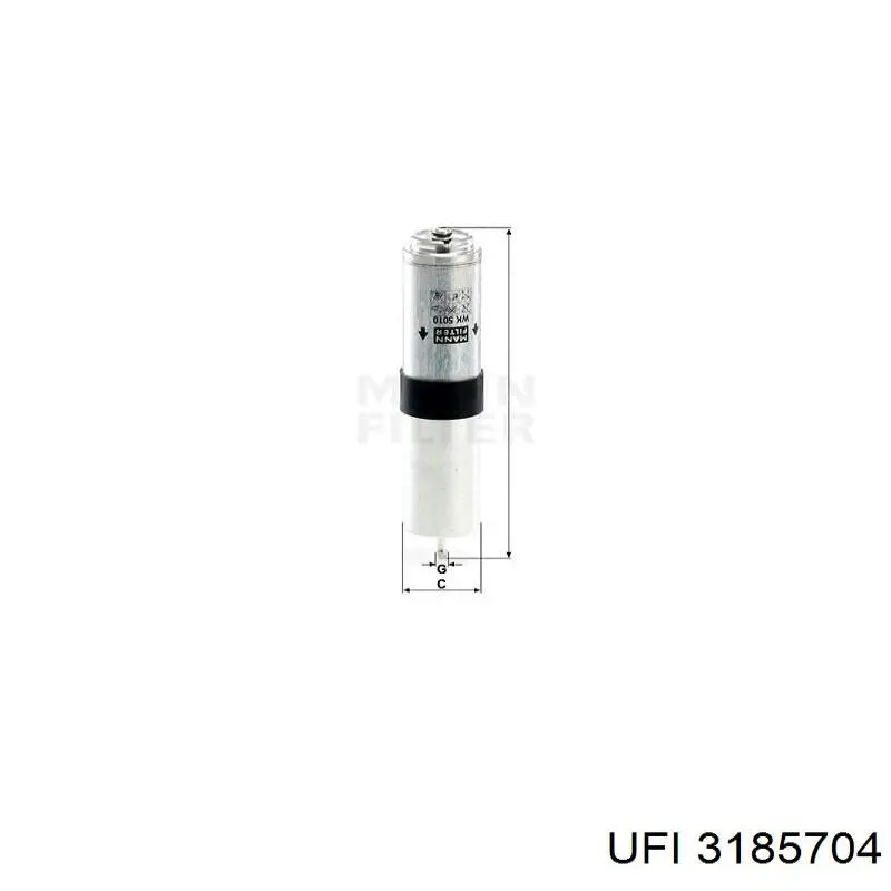 Filtro combustible UFI 3185704 precio, desde 29,39 EUR