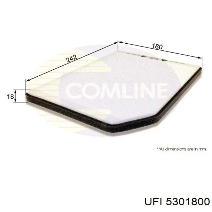 Filtro de cabina UFI 5301800 precio, desde 6,99 EUR
