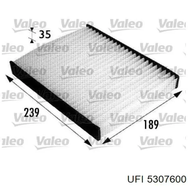 Filtro de cabina UFI 5307600 precio, desde 9,38 EUR