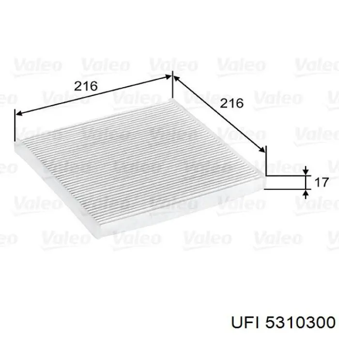Filtro de cabina UFI 5310300 precio, desde 6,75 EUR