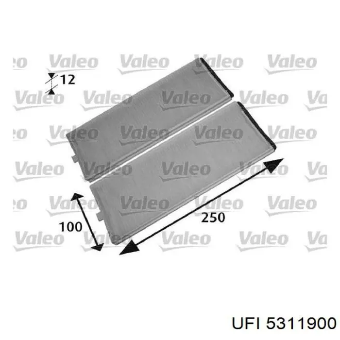 Filtro de habitáculo 5311900 UFI
