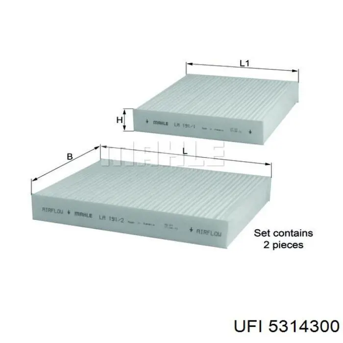 Filtro de cabina UFI 5314300 precio, desde 9,28 EUR