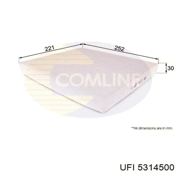Filtro de habitáculo 5314500 UFI