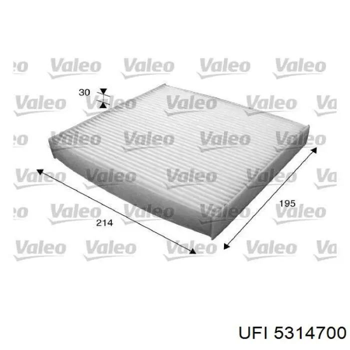 Filtro de cabina UFI 5314700 precio, desde 7,05 EUR